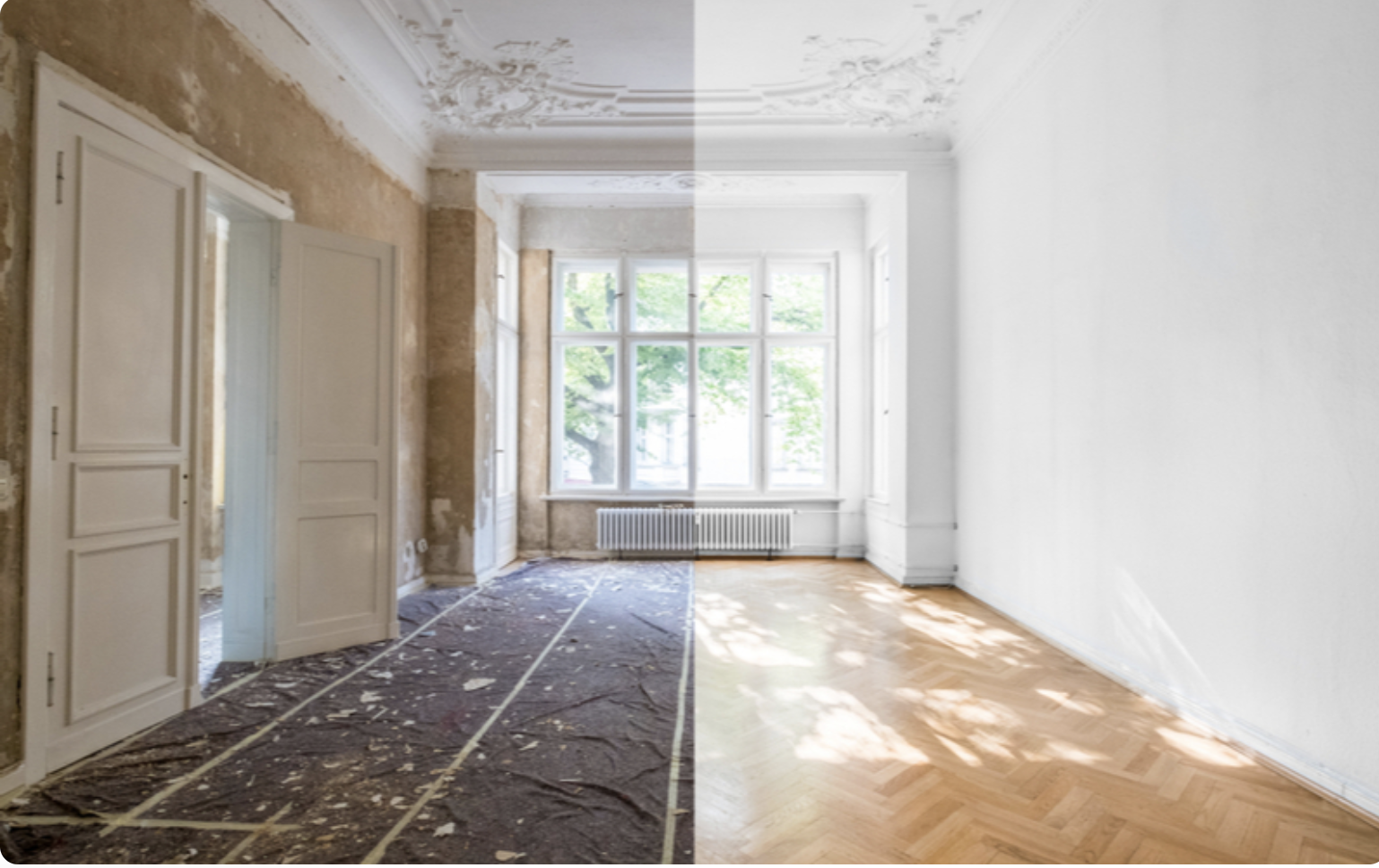 Fixer-upper before and after